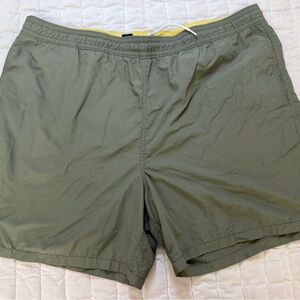 Ralph Lauren Green Athletic Shorts with Matte Finish
